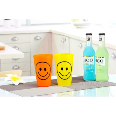 best selling carton smile plastic cup 500ml